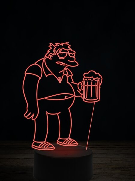 Beling 3D lampa, Barney Gumble, 7 farebná K9X93