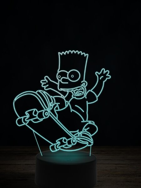 Beling 3D lampa, Bart Simpson, 7 farebná K9XE93