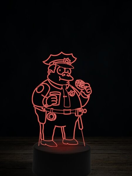 Beling 3D lampa,Clancy Wiggum, 7 farebná FX7