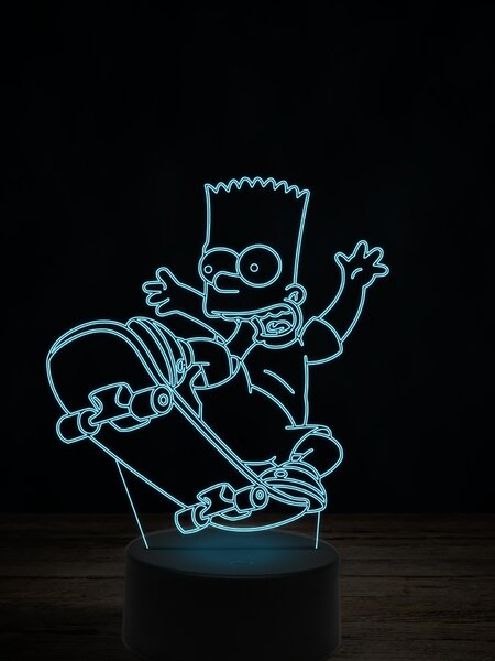 Beling 3D lampa, Bart Simpson, 7 farebná K9XE93