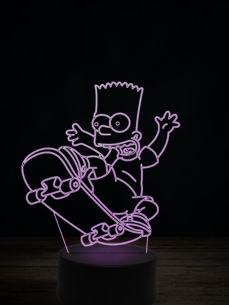 Beling 3D lampa, Bart Simpson, 7 farebná K9XE93