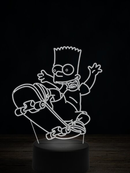 Beling 3D lampa, Bart Simpson, 7 farebná K9XE93