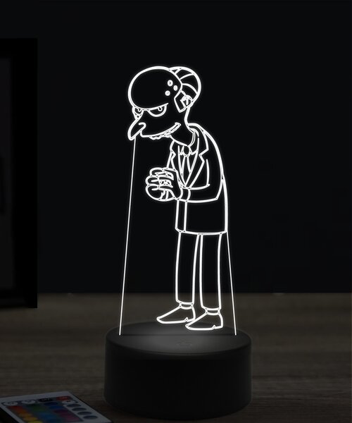 Beling 3D lampa, Montgomery Burns, 7 farebná KWTT23