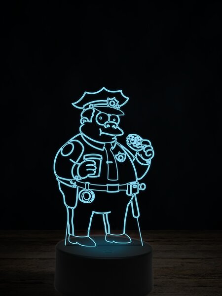Beling 3D lampa,Clancy Wiggum, 7 farebná FX7