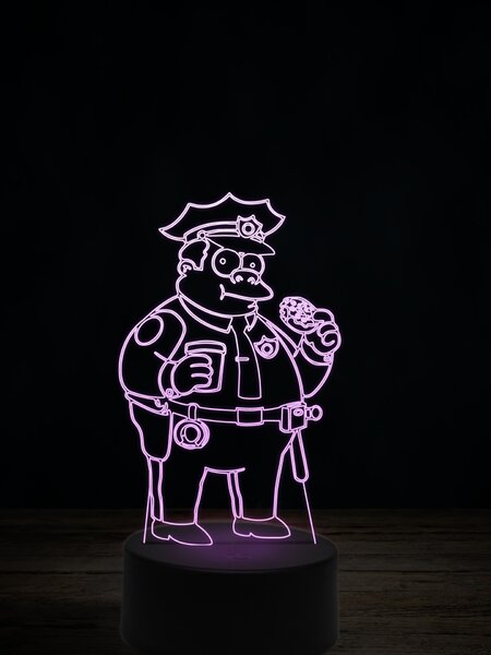 Beling 3D lampa,Clancy Wiggum, 7 farebná FX7