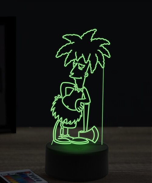 Beling 3D lampa, Levák Bob, 7 farebná KTT23
