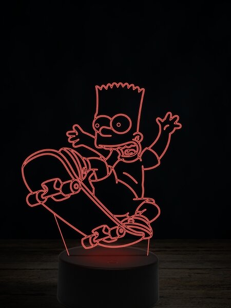 Beling 3D lampa, Bart Simpson, 7 farebná K9XE93