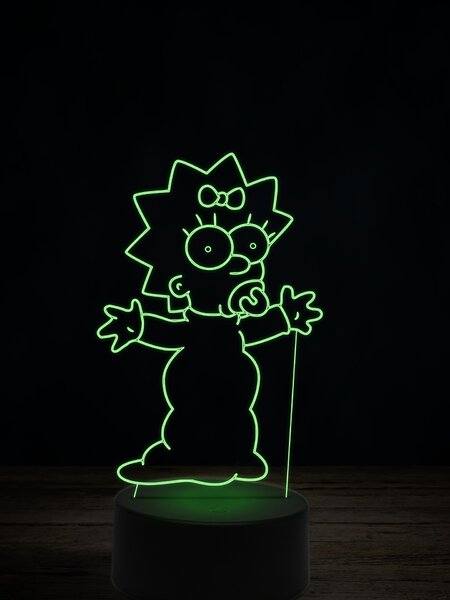 Beling 3D lampa, Maggie Simpsonová, 7 farebná LLWIG5