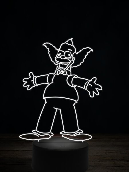 Beling 3D lampa, Šáša Krusty, 7 farebná FX7Q36