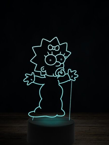 Beling 3D lampa, Maggie Simpsonová, 7 farebná LLWIG5