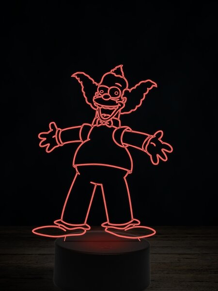 Beling 3D lampa, Šáša Krusty, 7 farebná FX7Q36