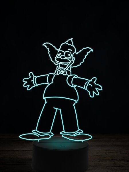 Beling 3D lampa, Šáša Krusty, 7 farebná FX7Q36