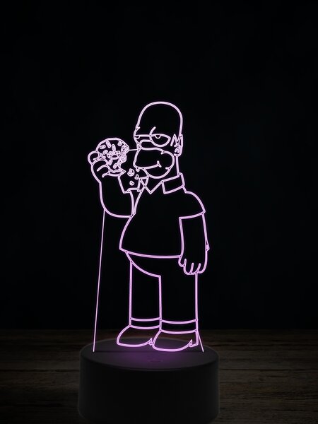 Beling 3D lampa, Homer Simpson, 7 farebná FX7E