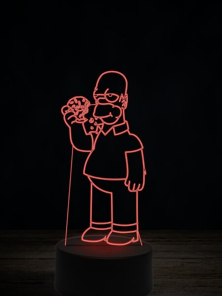 Beling 3D lampa, Homer Simpson, 7 farebná FX7E