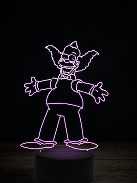 Beling 3D lampa, Šáša Krusty, 7 farebná FX7Q36