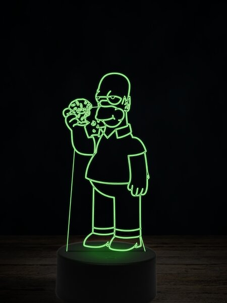 Beling 3D lampa, Homer Simpson, 7 farebná FX7E