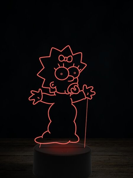 Beling 3D lampa, Maggie Simpsonová, 7 farebná LLWIG5