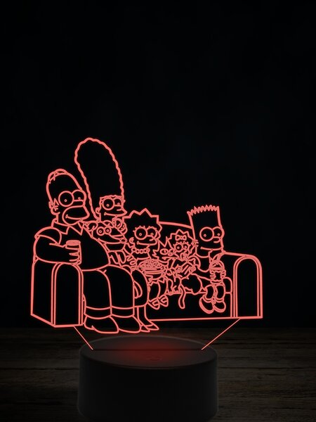 Beling 3D lampa, Rodina Simpsonových 2, 7 farebná ITZ8