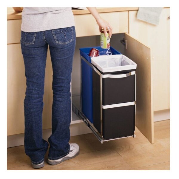 Plastový odpadkový kôš 35 l Dual - simplehuman