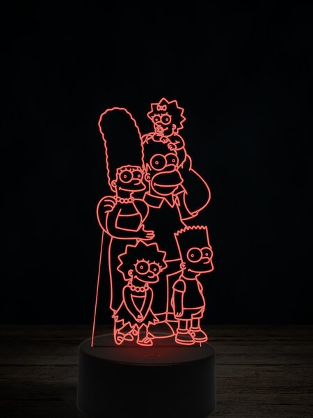 Beling 3D lampa, Rodina Simpsonových 1, 7 farebná ITZ7