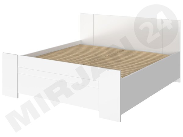 Mirjan24 Posteľ s priestorom Kler KE02, Farby: biela / biely + ekokoža soft 011 pik 5902928893229