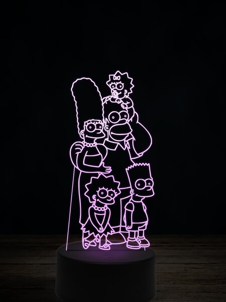 Beling 3D lampa, Rodina Simpsonových 1, 7 farebná ITZ7