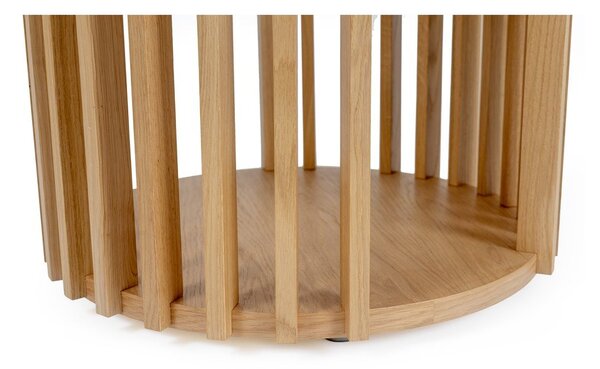 Odkladací stolík z dubového dreva Woodman Drum, ø 53 cm