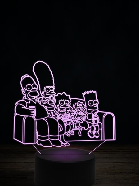 Beling 3D lampa, Rodina Simpsonových 2, 7 farebná ITZ8