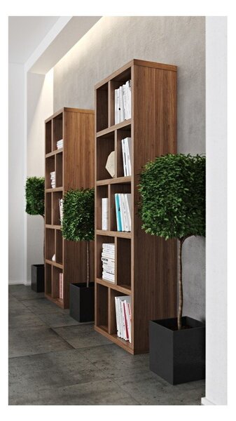 Knižnica v dekore orecha v prírodnej farbe 70x198 cm Berlin – TemaHome