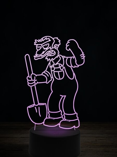 Beling 3D lampa, Školník Willie, 7 farebná ITZ11