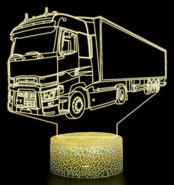 Beling 3D lampa, Renault komerčný kamión, 7 farebná K8