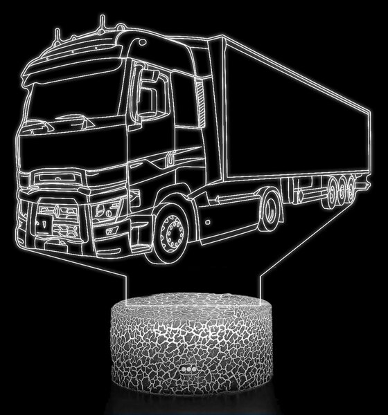 Beling 3D lampa, Renault komerčný kamión, 7 farebná K8