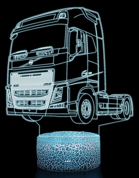 Beling 3D lampa, Volvo, 7 farebná K13