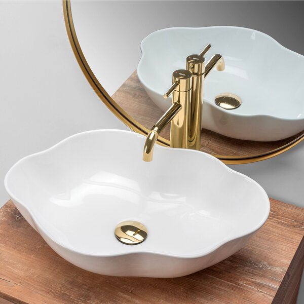 Rea Pearl umývadlo, 52 x 38 cm, biela, REA-U0265