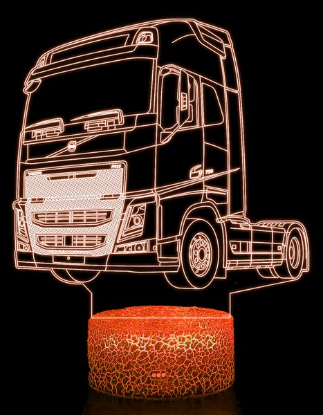 Beling 3D lampa, Volvo, 7 farebná K13