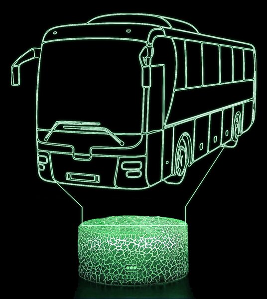 Beling 3D lampa, Autobus, 7 farebná K122