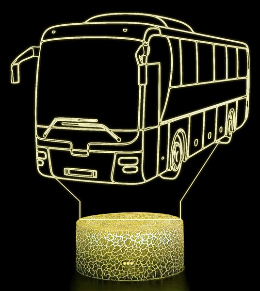 Beling 3D lampa, Autobus, 7 farebná K122