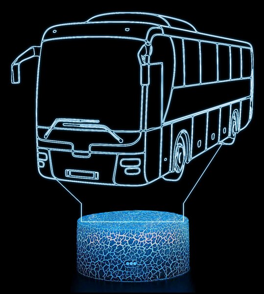 Beling 3D lampa, Autobus, 7 farebná K122