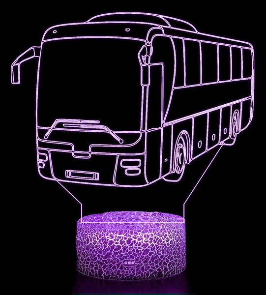 Beling 3D lampa, Autobus, 7 farebná K122