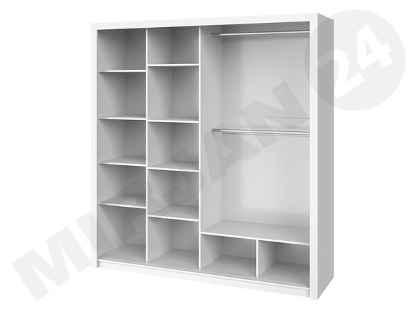 Mirjan24 Spálňa Kler VI, Farby: biela / biely + ekokoža soft 020 pik 5902928536669