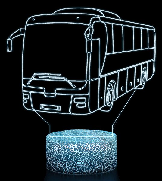 Beling 3D lampa, Autobus, 7 farebná K122
