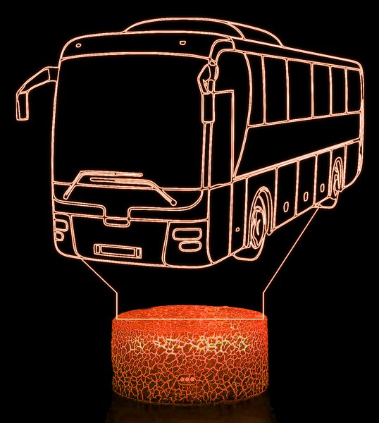 Beling 3D lampa, Autobus, 7 farebná K122