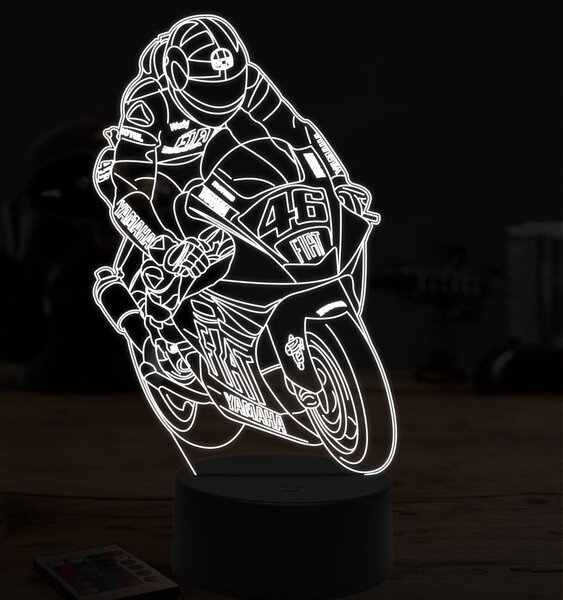 Beling 3D lampa,Valentino Rossi 2, 7 farebná ZZ4