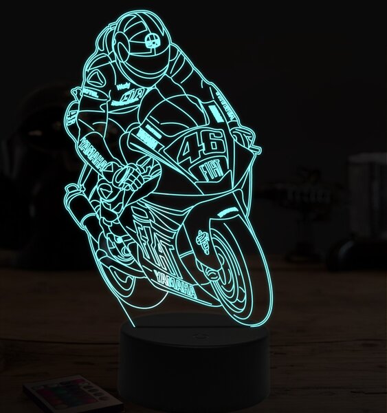 Beling 3D lampa,Valentino Rossi 2, 7 farebná ZZ4
