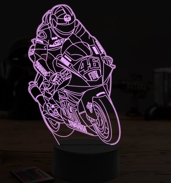 Beling 3D lampa,Valentino Rossi 2, 7 farebná ZZ4