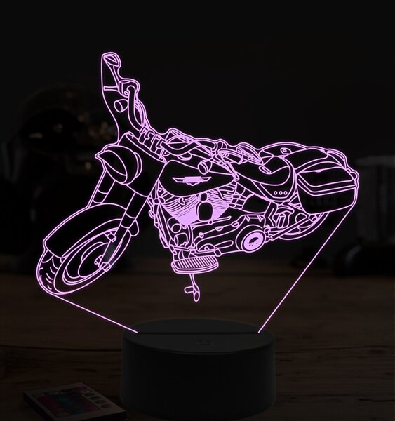 Beling 3D lampa, Harley davidson road king, 7 farebná ZZ6