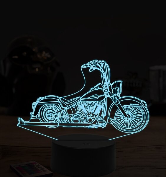 Beling 3D lampa, Harley davidson bike 2, 7 farebná ZZ7