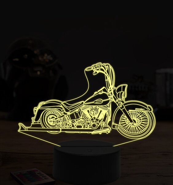 Beling 3D lampa, Harley davidson bike 2, 7 farebná ZZ7