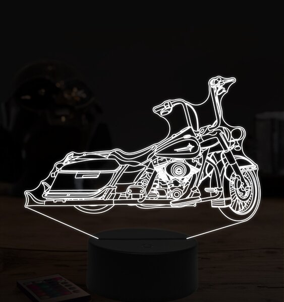 Beling 3D lampa, Harley davidson bike, 7 farebná ZZ5