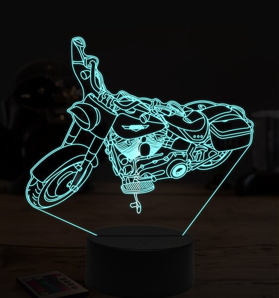 Beling 3D lampa, Harley davidson road king, 7 farebná ZZ6